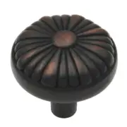 10 Pack Warwick Traditional Oil-Rubbed Bronze 1 1/4" Flower Cabinet Knob Pull DH