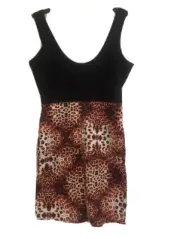 ONE TEASPOON Leopard Stretch Knit Mini Dress. Size S. NWT