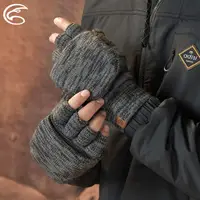 在飛比找樂天市場購物網優惠-ADISI 美麗諾羊毛露指翻蓋保暖手套(男版) AH2104