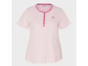 Peter Alexander Plus Women’s Pink Henley Sleep Tee - Sizes 1+, 2+ & 3+ - BNWT
