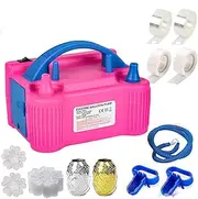 Electric Air Balloon Pump, Portable Dual Nozzle Electric Balloon Blower Air Pump Balloons Inflator for Decoration, Party, Sport,Gifts:2 Balloon Tying Tools