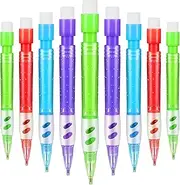 Gersoniel Assorted Mini Mechanical Pencils 0.7 mm Automatic Pencils with Mini Erasers Pens Stationery Supplies for Home Office School Writing Drawing Drafting(16 Pieces)