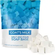 Goat's Milk Soap Base | Pre-Cut Cubes SLS/SLES Free Glycerin Melt and Pour 2 LB