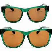 KidRaq Adult & Kid Ocean Wave Sunglasses in Hornet Green at Nordstrom One Size
