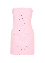 Giuseppe DI Morabito Crystal-embellished Twill Mini Dress - Light Pink - 38 (UK6 / XS) 38 (UK6 / XS)