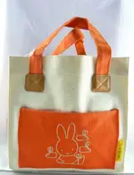 【震撼精品百貨】MIFFY 米菲兔米飛兔~橘色方型帆布手提袋『鞋子』