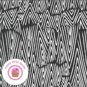 Moda ZOOLOGY 48302 18 Black and White Zig Zags GINGIBER Quilt Fabric