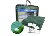 5.0m GREEN Caravan Annexe Matting Rubber Floor Mat Mesh for Camping with Anchors