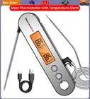 TP610 Dual Probe Meat Thermometer with Temperature Alarm, Rechargeable New AU