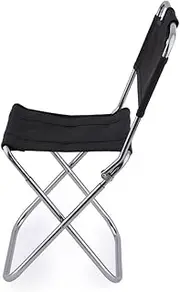 WHAMVOX Portable Aluminum Alloy Folding Chair with Backrest Lightweight Camp Stool for Outdoor Camping Fishing Travel Oxford Easy Clean Compact Design