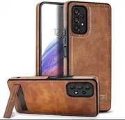 [KSELF] Leather Case with Stand for Samsung Galaxy A13 5G Case, Shockproof Soft Grip Luxury Cover, Slim with Kickstand Phone Cases Compatible with Samsung Galaxy A13 5G (Brown, for Samsung Galaxy A13)