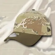Atlanta Braves New Era 9forty A-frame Snapback Hat Tiger Camo Outdoor Brown Tan