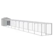 Andala Pets Chicken Cage with Run Light Grey 117x1017x123 cm