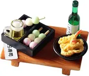 ibasenice 3pcs Japanese Food Miniatures Sushi Kit Mini Sushi Fish Ball Tempura Decorative Mini House Supply