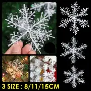 3D Snowflake Bunting Garland Hanging Christmas Party Decorations Tree Ornament