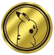 Pokemon Go Pikachu Coin Jumbo Gold Metallic Official Pokemon Accessories