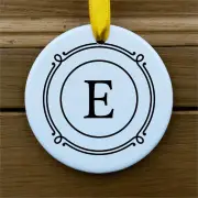 Personalised Initial Circular Ornament