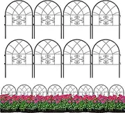 8 PCS Garden Fence for Dogs Outside 26" H X 20" L,Metal Outdoor Dog Fence No Dig Fence Panels Garden Edging Border Fence for Animal Barrier Fencing for Flower Beds Yard, Patio, Temporary Rustproof