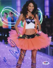CHANEL IMAN U.S. SUPER-MODEL *RARE* SIGNED "VICTORIA'S SECRET" PHOTO PSA