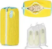 [XinM] 2 Shoe cleaning bags & 2 Non-Woven Shoe Storage Bags Combo, Reusable Bags for Shoe Washing Machine Sneaker Tennis Shoes Unstain Cleaner Kit