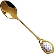 Tablespoons Vintage Gold-Plated Stainless Steel Coffee Spoon Stirring Spoon Dessert Spoon Afternoon Tea Small Spoon Serving Spoon (Size : 6pack)