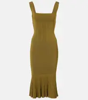 [Galvan] Galvan Atalanta knitted midi dress AU 8 green