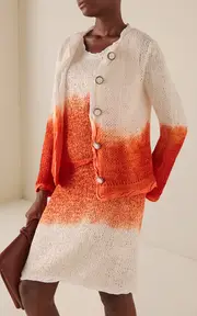 [Bottega Veneta] Lightweight Wool Silk Overdye Knit Cardigan