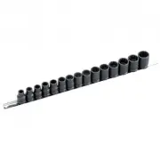 Genius 15pc 1/2"Dr thin wall socket set MET IW-415MT