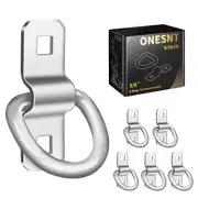 6 Pack D-Rings,Truck Tie Downs Anchor 3/8" Heavy Duty 6000 Pound Steel Tie-Down