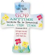 Childs Bedroom Cross You Can Talk to God Set Includes A Lourdes Prayer Card