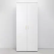 STOCKHOLM STORAGE CUPBOARD VJ PANEL - WHITE - SQUARE BRASS