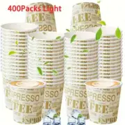 400X Disposable Paper Cups Coffee Takeaway 3oz Drink Tea Water Cups Bulk Party