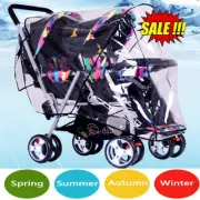 Universal Double Stroller Rain Cover Tandem Stroller Raincoat Baby Shield Useful