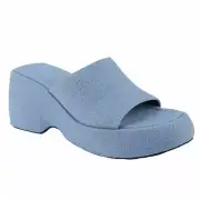 Women's Wedge SIides Sandals Platform Open Toe Slip On Elastic Band Wedges Shoes