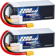 6S 2200mAh 22.2V 120C Lipo Battery Softcase XT60 Plug Compatible with RC Car Truck Tank RC Airplane FPV Drone Racing Hobby Battery