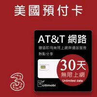 在飛比找momo購物網優惠-【citimobi】美國AT&T網路 - 30天無限上網美國