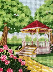 Needlepoint tapestry painted canvas 40.140 - Landscape (16"x20") GobelinL