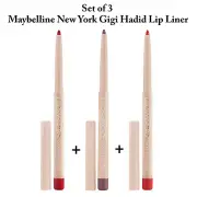 Set of 3 Maybelline New York Gigi Hadid Lip Liner, Austyn, Taura, Khair 0.01oz