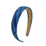 4PCS Retro Plaid Pattern Hairband Wild Lattice Headband Wide-Edged College Style Women Girls Elastic Hairband Hair Accessories