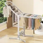 Clothes Drying Rack Foldable, Aluminum Large Laundry Drying Rack Collapsible, Drying Rack Clothing for Indoor Outdoor, Easy to Fold