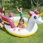 Intex Inflatable Giant Rainbow Unicorn Kids Swimming Pool + Sprayer Ages 2+