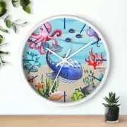 Ocean Clock - Cute Kids Animal Wall Decor