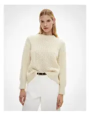 [Witchery] Cable Oversized Knit Jumper in Butter