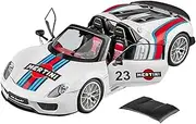 Decorative Car Model 1:18 for 918 Martini Die-cast Car Models Opening Door Car Models Industrial Decoration Easter Display Perfect for Gifting(White B)