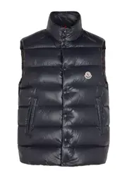 Moncler Tib Quilted Shell Gilet - Navy - 1, Men's Designer Gilet, Male - 1 1