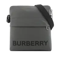 在飛比找PChome24h購物優惠-BURBERRY Neo 前拉鍊口袋尼龍小型斜背包(炭灰色)