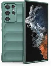[JOJOBE] Soft TPU Protective Phone Case for Samsung Galaxy S21 Ultra 5G Cover case Inner Soft Cushion, Drop-Proof Anti-Crack Case Compatible with Samsung S21 Ultra 5G-Green