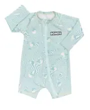 NEW Unisex BONDS Swim Bodysuit Rashie zippy swimsuit - SIZE 00 / 3 - 6mths