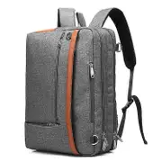 COOLBELL CB-5506 17.3-inch Laptop Shockproof Handbag Crossbody Bag Business Travel Nylon Briefcase Backpack Grey
