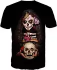Daveed Benito Fortune Teller Dod Sexy Beautiful Sugar Skull Artwork Tee Shirt